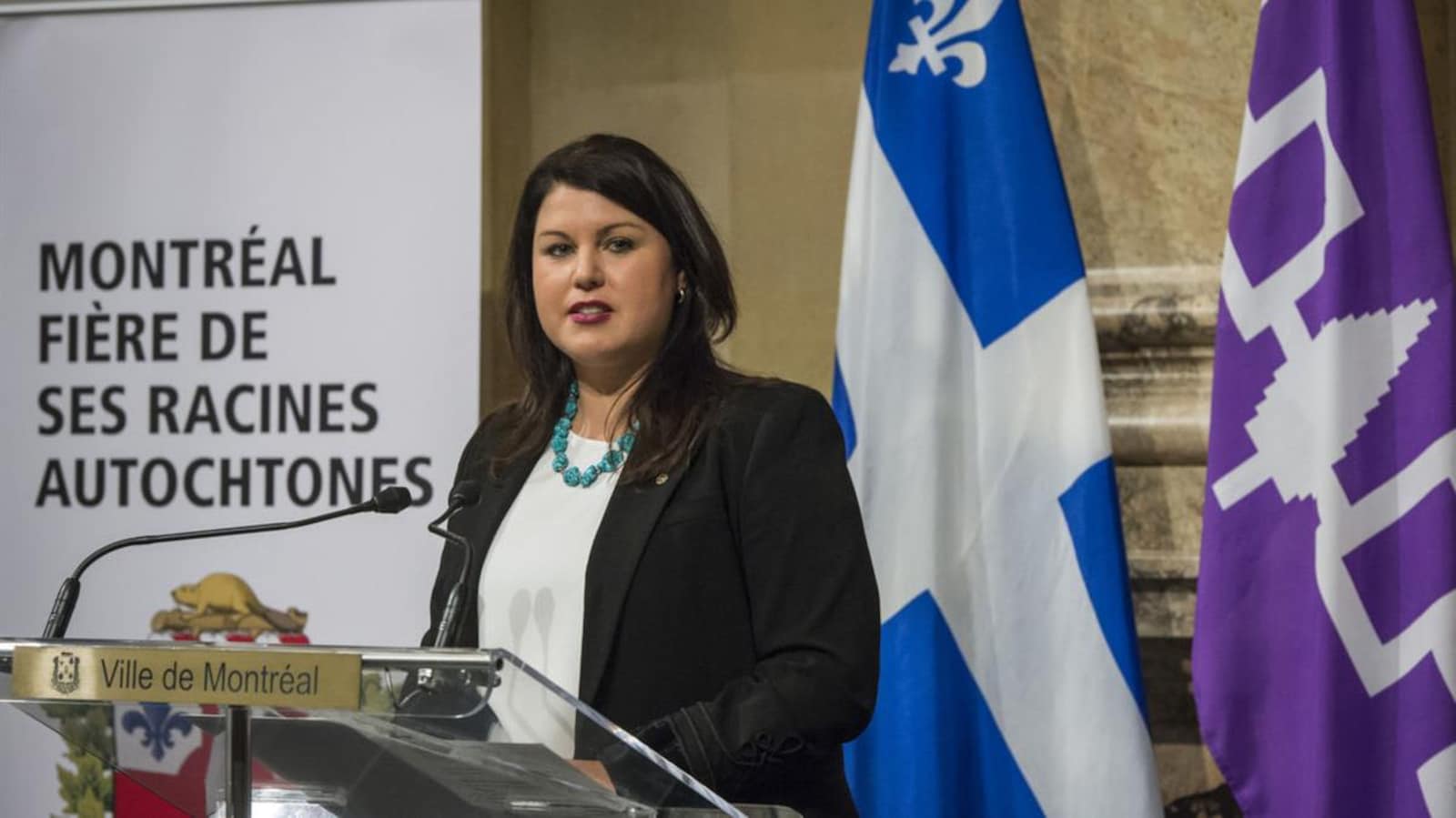 La commissaire aux relations avec les peuples autochtones à la Ville de Montréal, Me Marie-Ève Bordeleau.