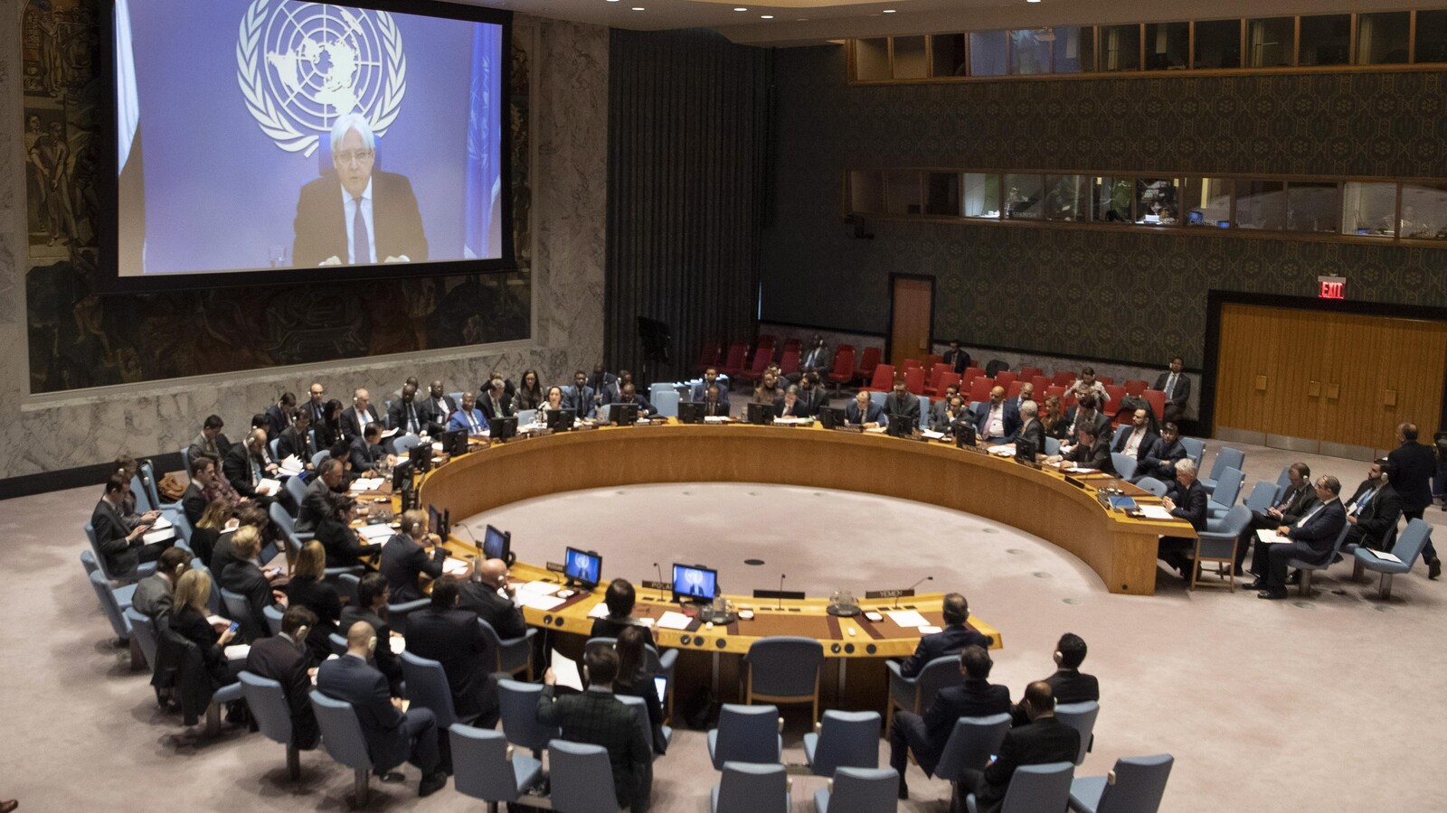 L'envoyé spécial de l'ONU pour le Yémen, Martin Griffiths, s’adresse en vidéoconférence au Conseil de sécurité