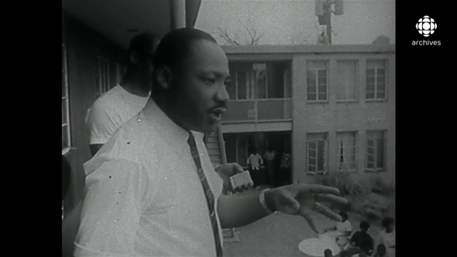 En noir et blanc, Martin Luther King, en plein discours