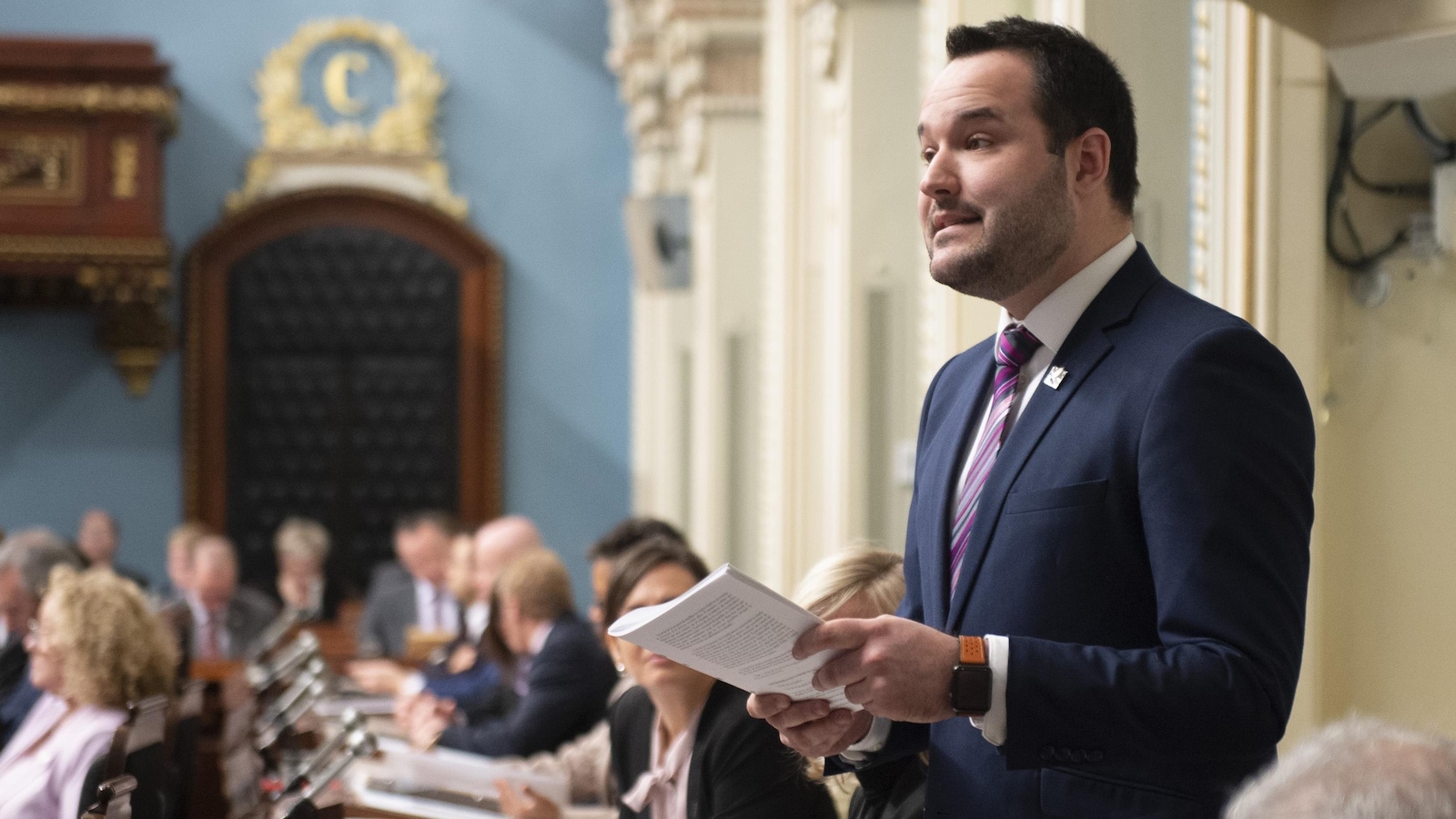 Le ministre de la Famille, Mathieu Lacombe, doit défendre le réseau de la petite enfance avec l'ouverture massive de classes de maternelle 4 ans dans les prochaines années.
