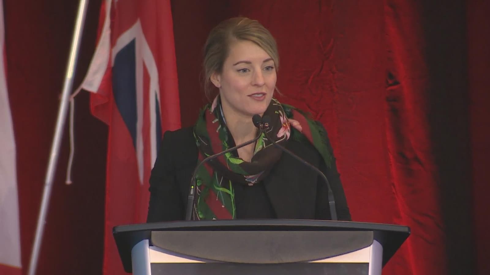 La ministre des Langues officielles et de la Francophonie, Mélanie Joly au congrès de l'AFO