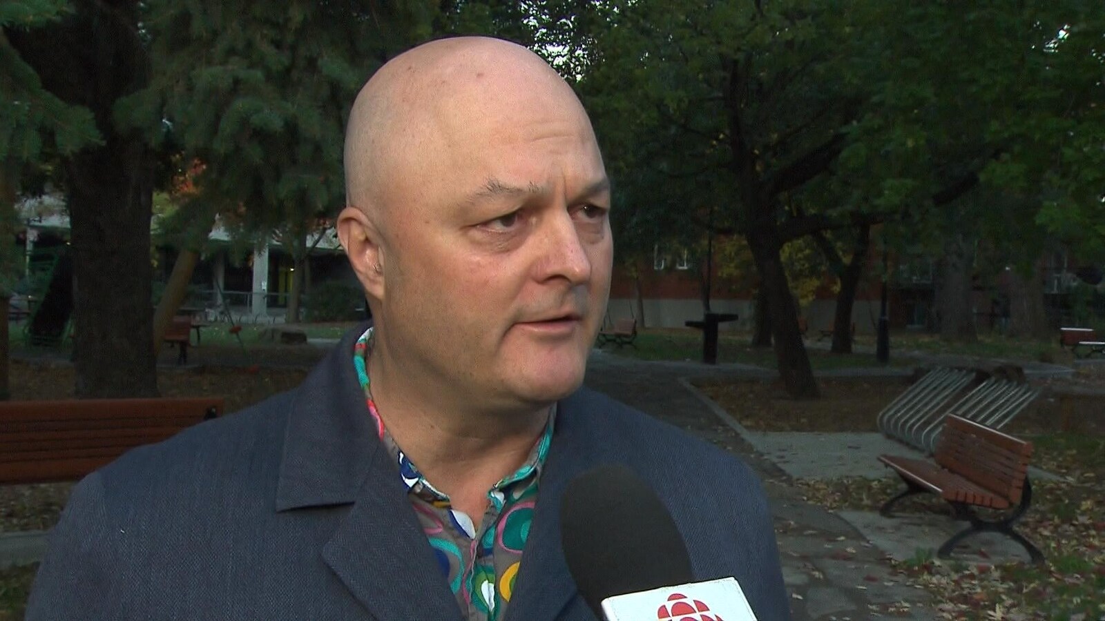 Michel Brûlé lors d'une entrevue accordée à Radio-Canada.