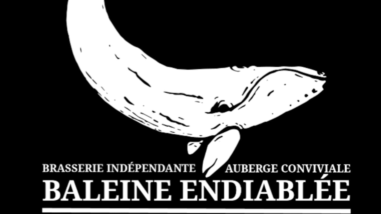 Le logo de l'auberge microbrasserie la Baleine Endiablée.