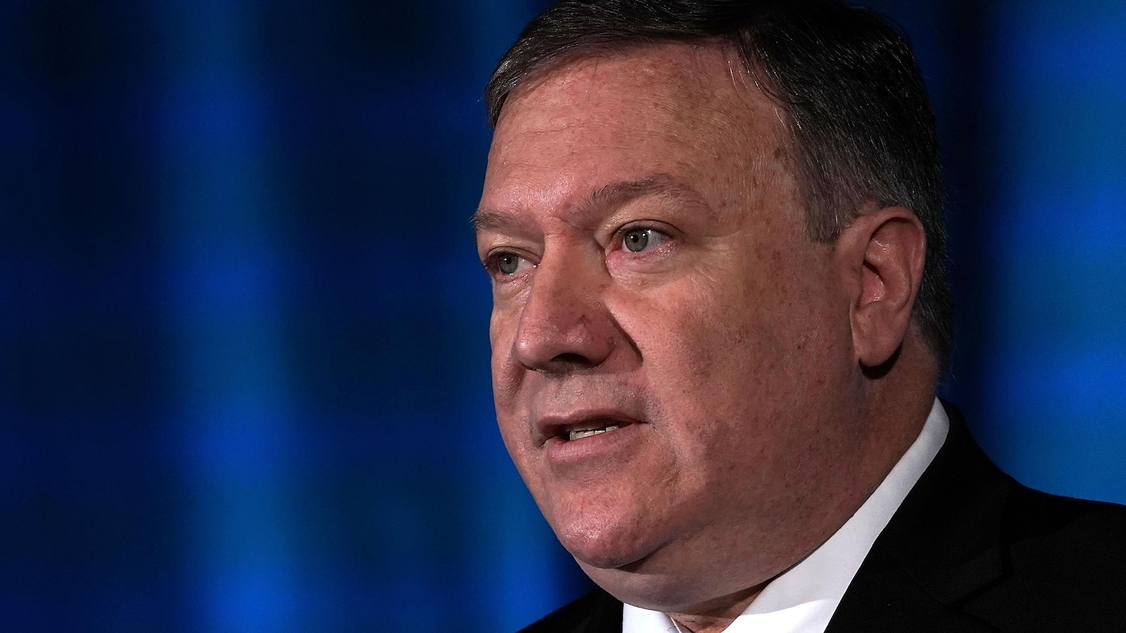 Mike Pompeo lors d'une conférence en Asie.
