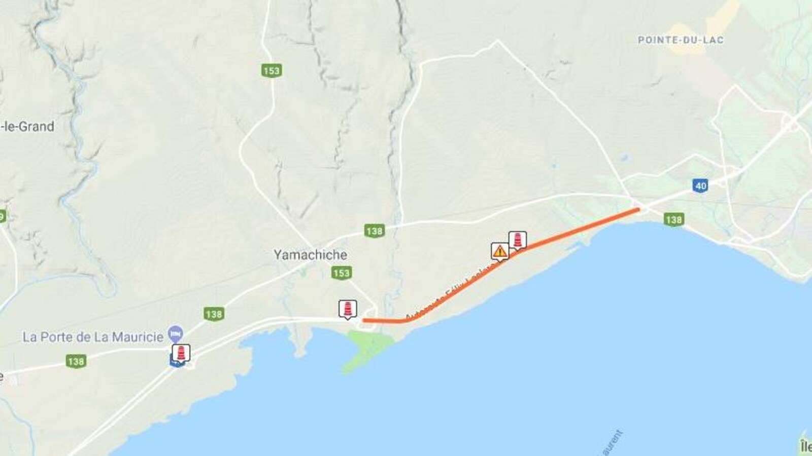 L'autoroute 40 rouverte entre Yamachiche et TroisRivières ICI Radio