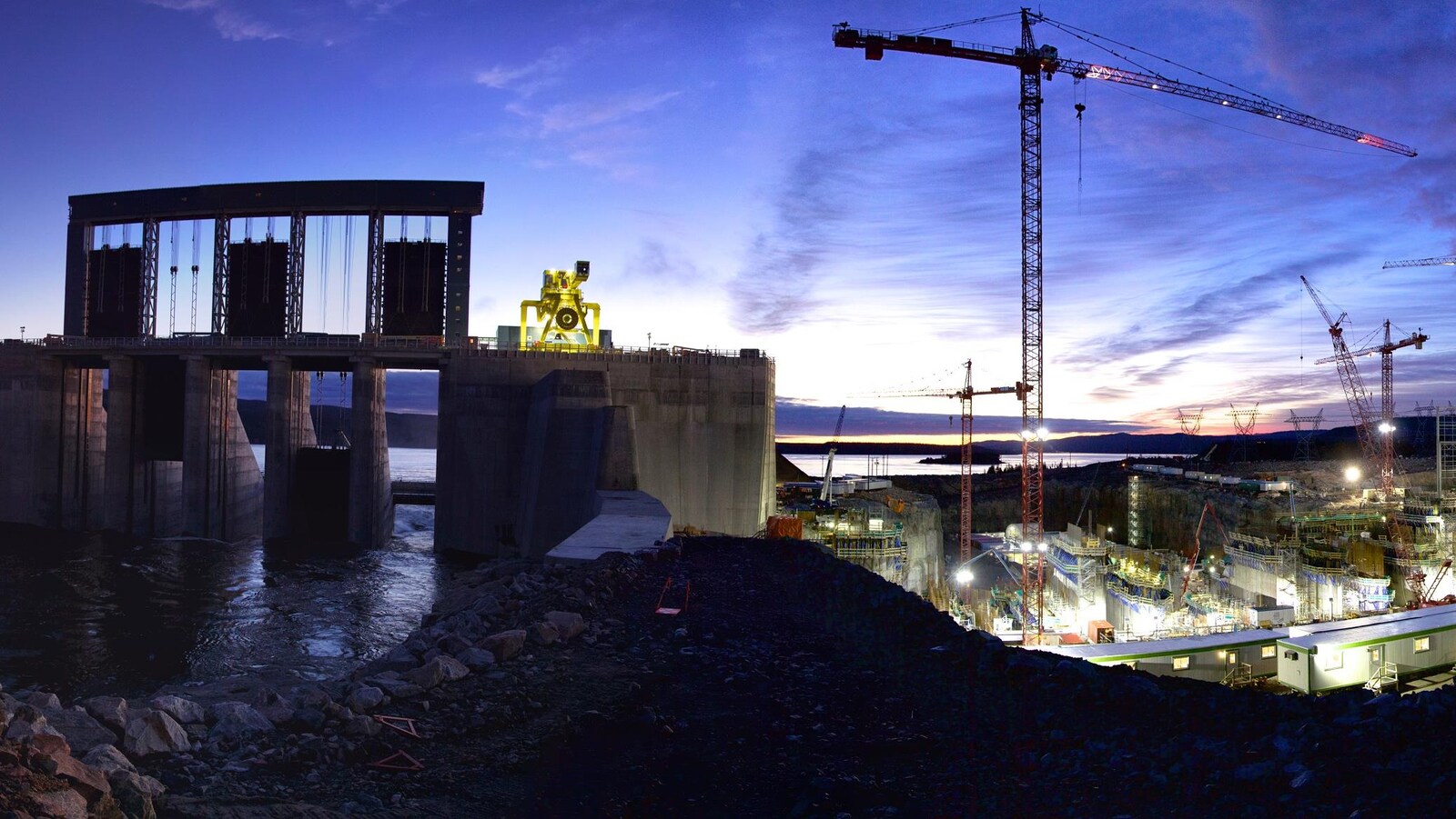 Chantier de construction près du fleuve Churchill