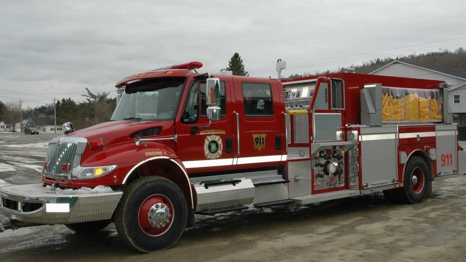 Un camion des pompiers de Musquash.
