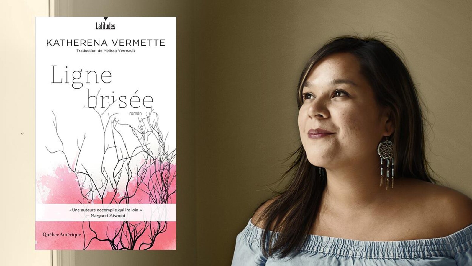 Naomi Fontaine a remporté le Combat national des livres 2018 en défendant « Ligne brisée » de Katherena Vermette.