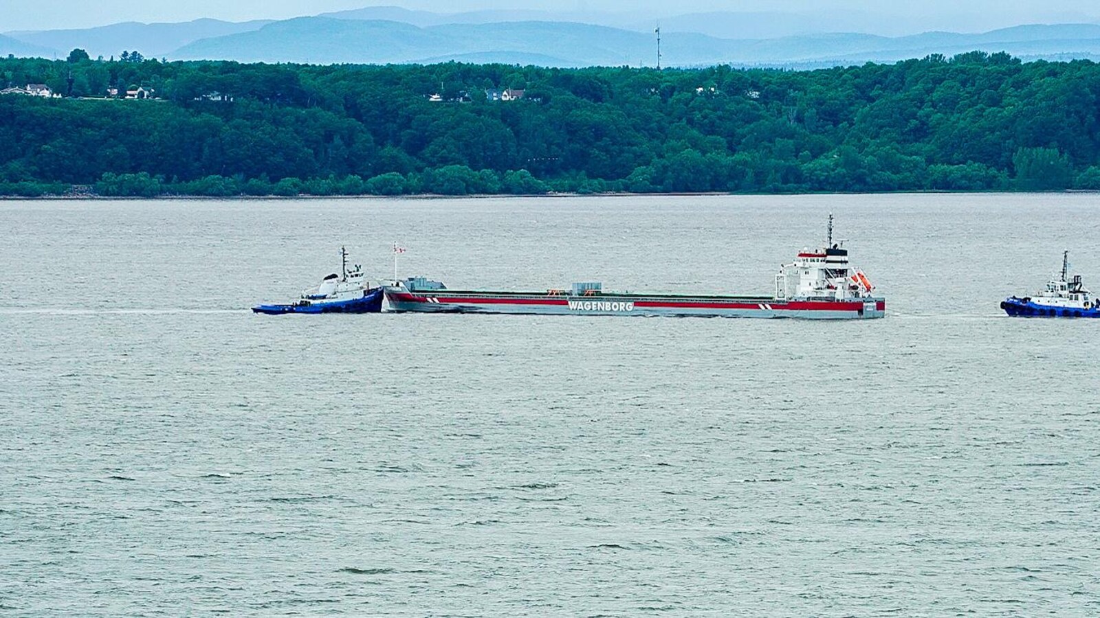 Le navire hollandais Flevoborg s'est écouhé au large de Sainte-Croix dans Lotbinières