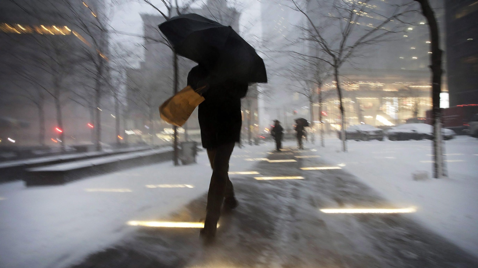 Neige, vent et pluie à New York