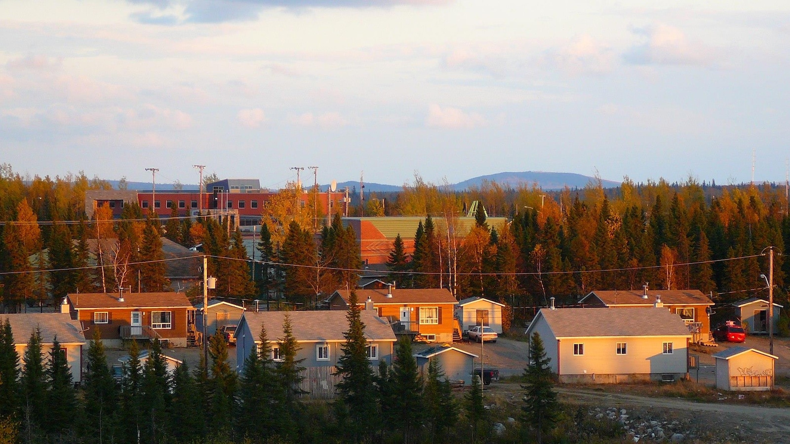 Vue d'ensemble d'Obedjiwan, en Haute-Mauricie