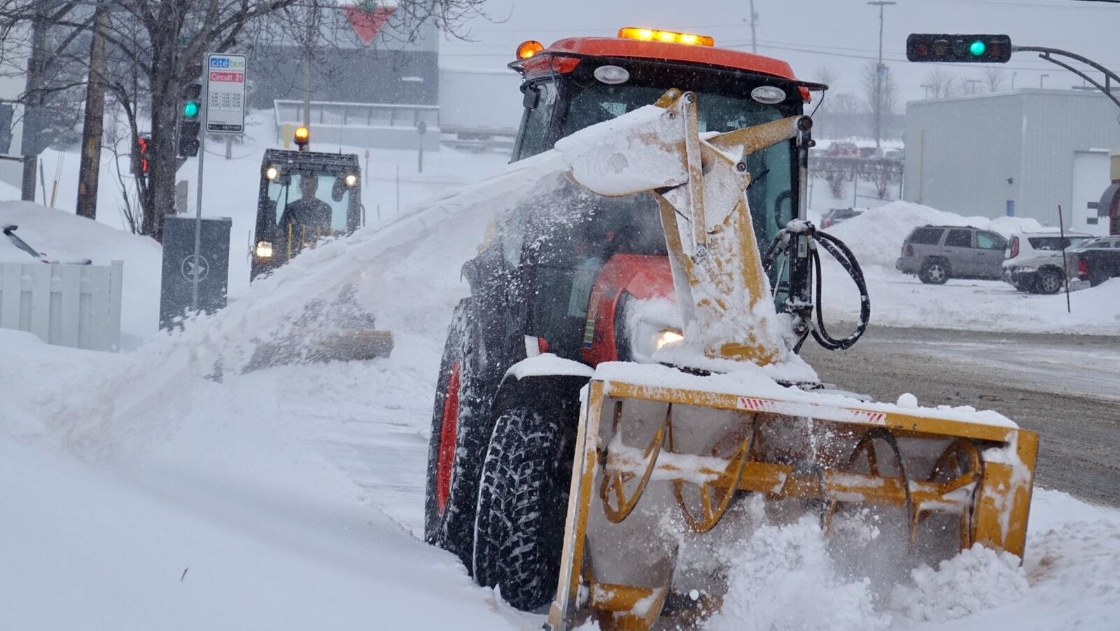 Une souffleuse à neige