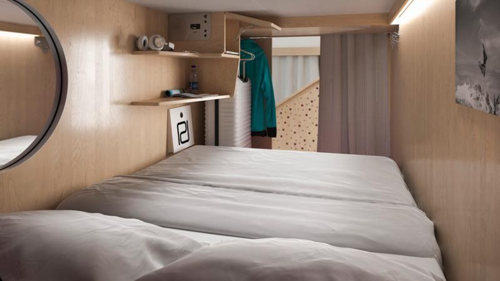 Une capsule de l'hôtel Pangea Pod