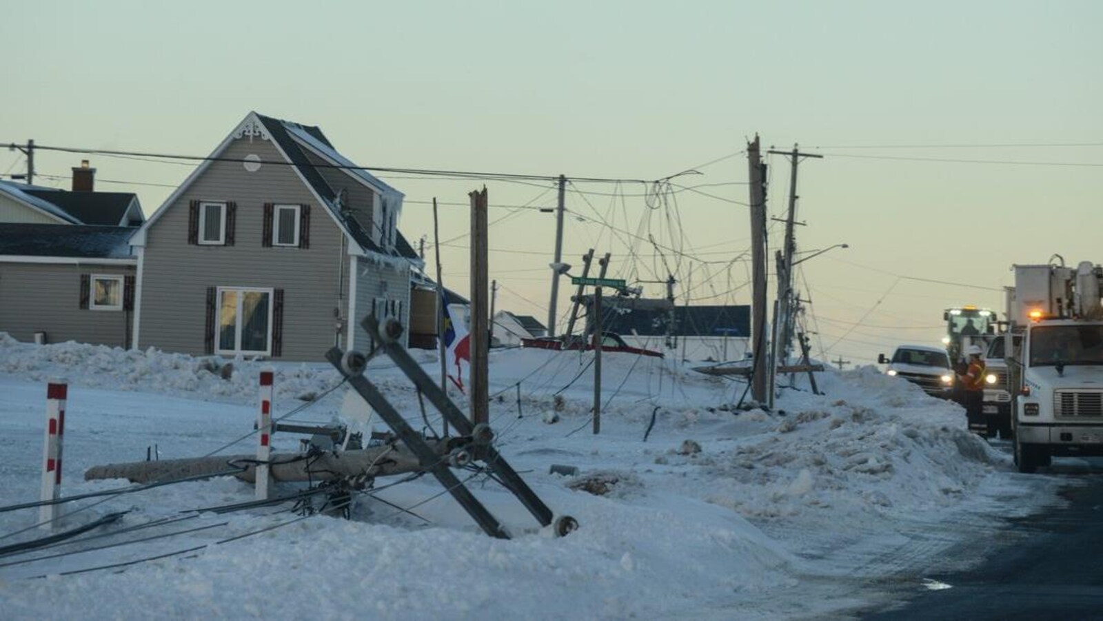 Le travail est compliqué pour les équipes d'Énergie NB dans la Péninsule acadienne.