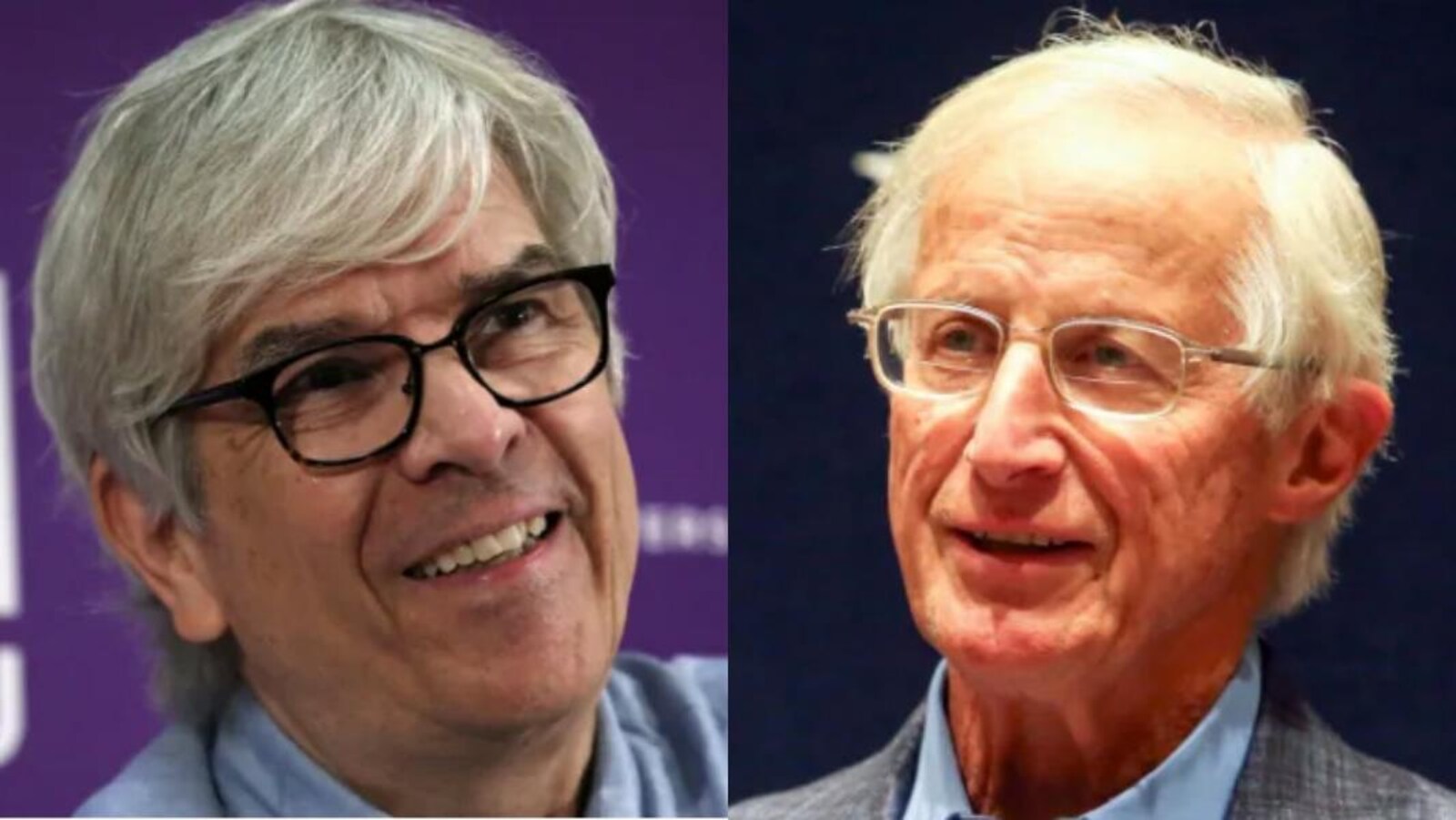 L'économiste Paul Romer (à gauche) et l'économiste William Nordhaus (à droite).