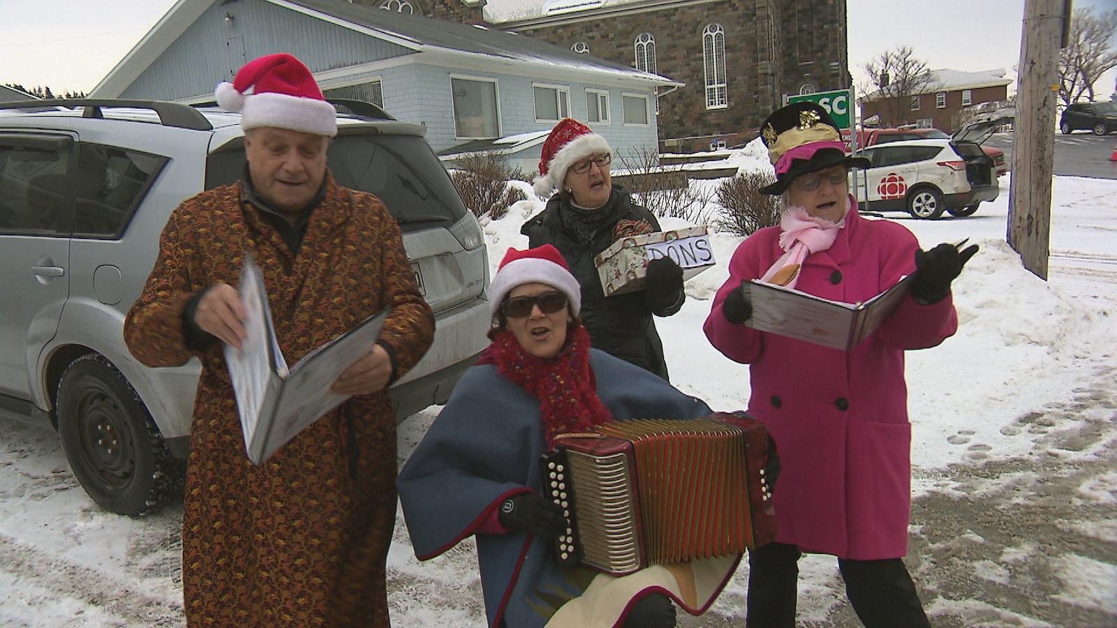 La chorale ajoutait une ambiance agréable à l'activité.