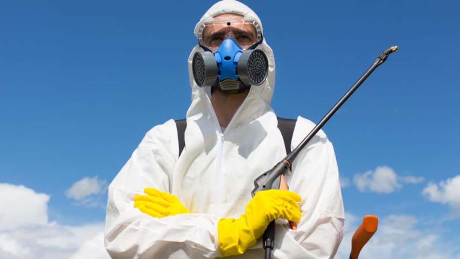 Protection avant l'épandage de pesticides.
