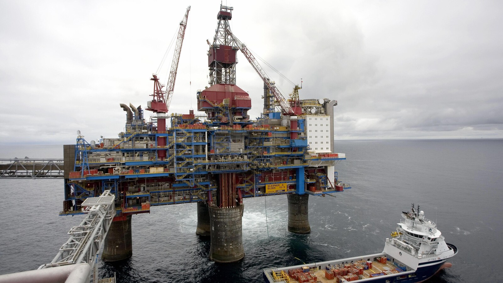 Une plateforme pétrolière au large de la Norvège.