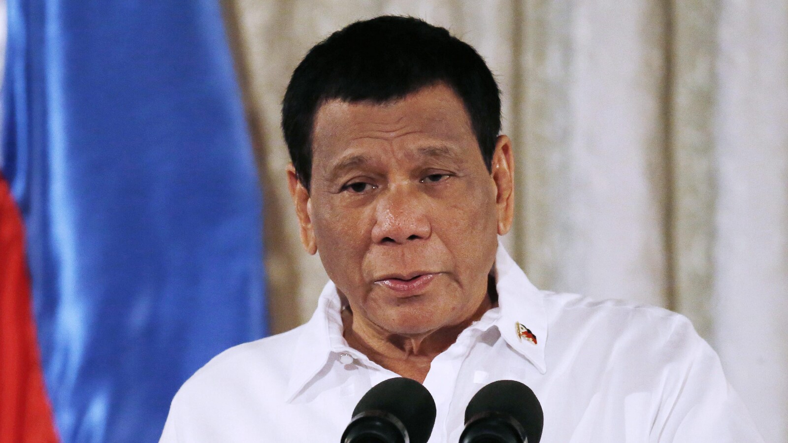 Le président philippin Rodrigo Duterte lors d'une allocution
