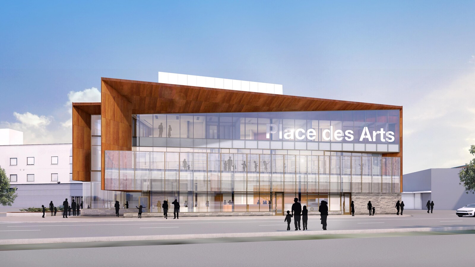 Design de la facade de la Place des Arts.