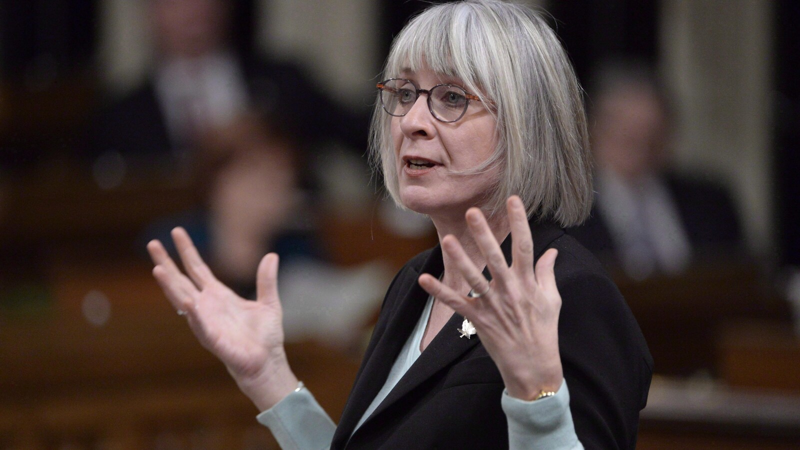 La ministre du Travail, Patricia Hajdu, au Parlement