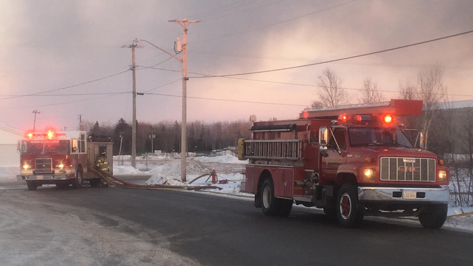 Une intervention des pompiers de Tracadie, N.-B.