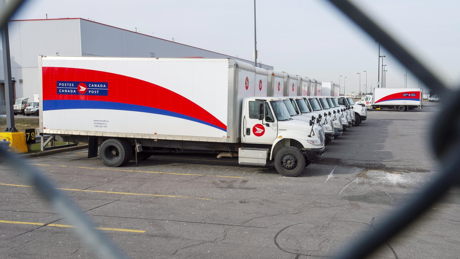 Des camions de Postes Canada.