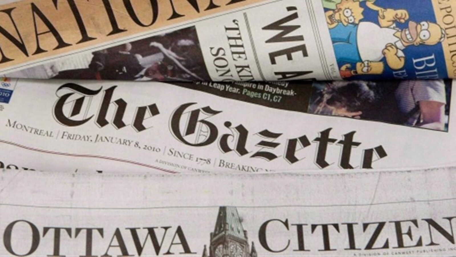Des journaux appartenant à Postmedia