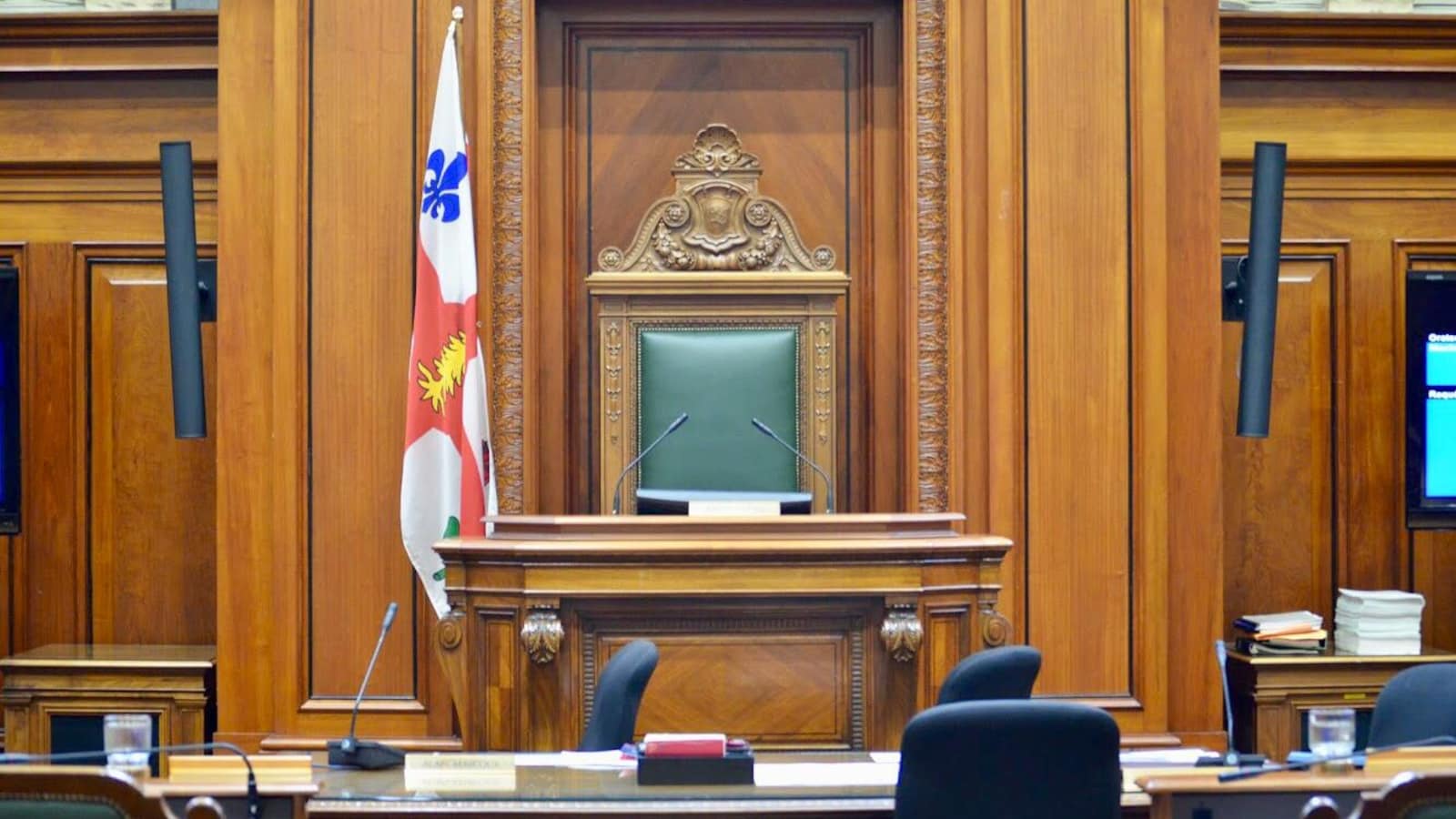 Le siège du président du conseil municipal de Montréal