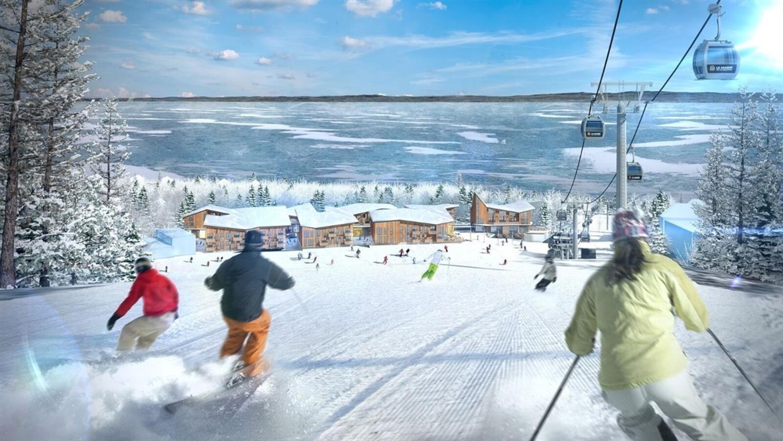 Schéma du projet du Club Med au pied du Massif