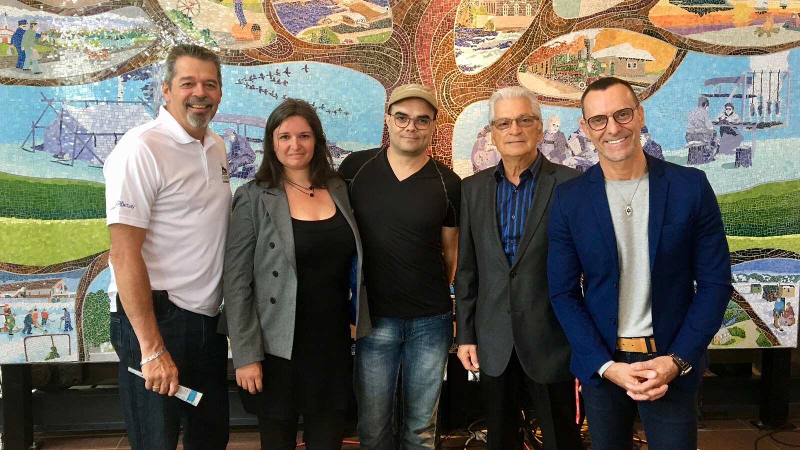Jacques Fortin, Aude Gauthier-Martel, Dario Larouche, Jérôme Gagnon et Rémi Lavoie