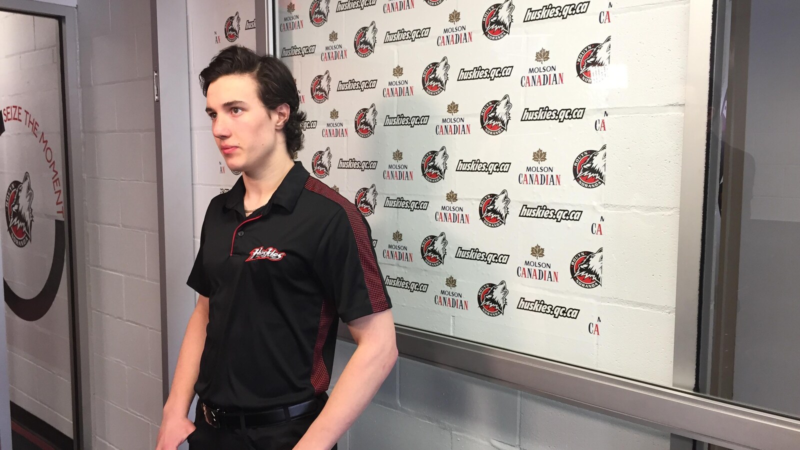 Un joueur des Huskies de Rouyn-Noranda.