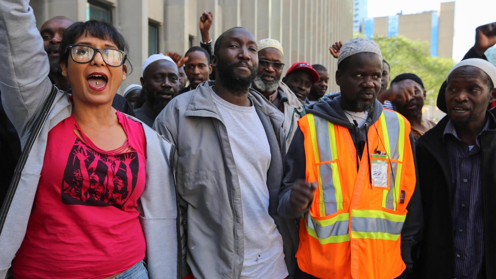 Une trentaine de personnes étaient venues appuyer Ibrahim Toure au tribunal.