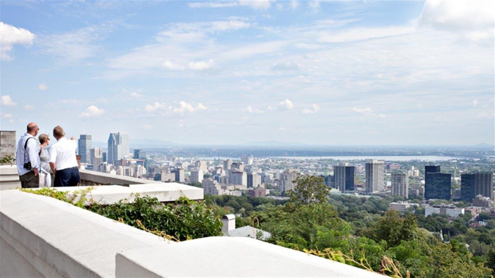 Vue de Montréal depuis le belvédère Kondiaronk, sur le mont Royal