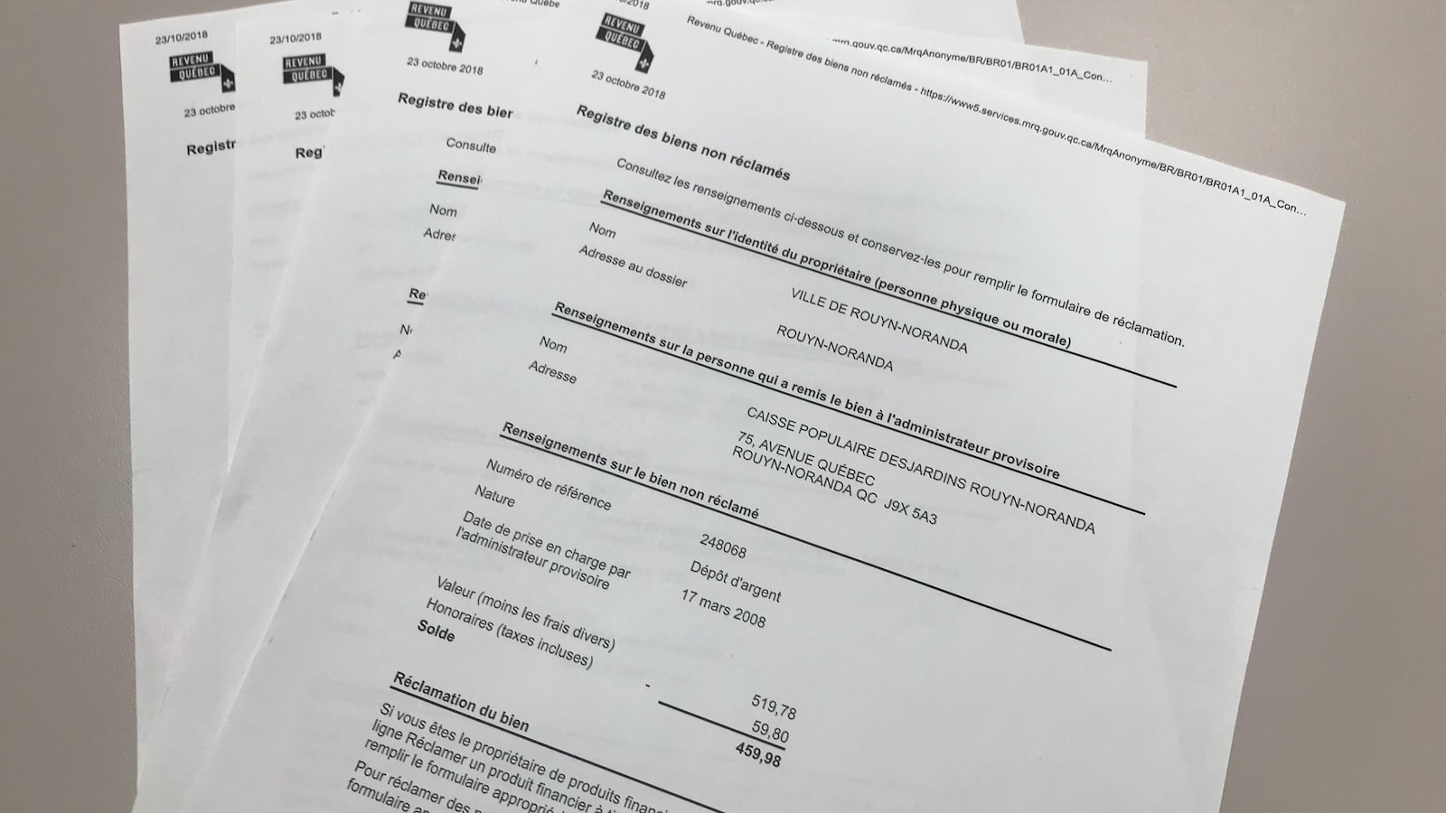 Le Registre Des Biens Non Reclames De Revenu Quebec
