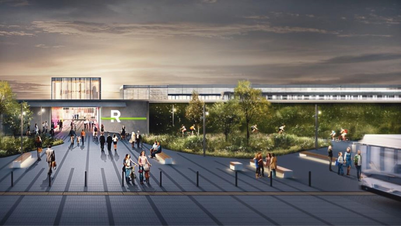 Une maquette de la station.