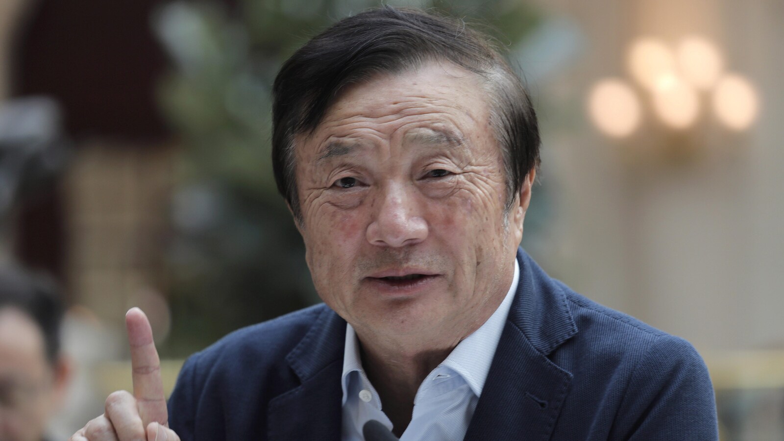Ren Zhengfei, fondateur et PDG de Huawei, lors d'une table ronde avec les médias, le 15 janvier, à Shenzhen dans le sud de la Chine.
