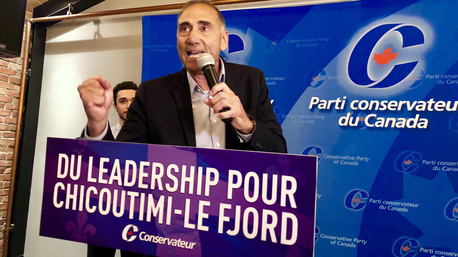 Richard Martel lors d'un discours