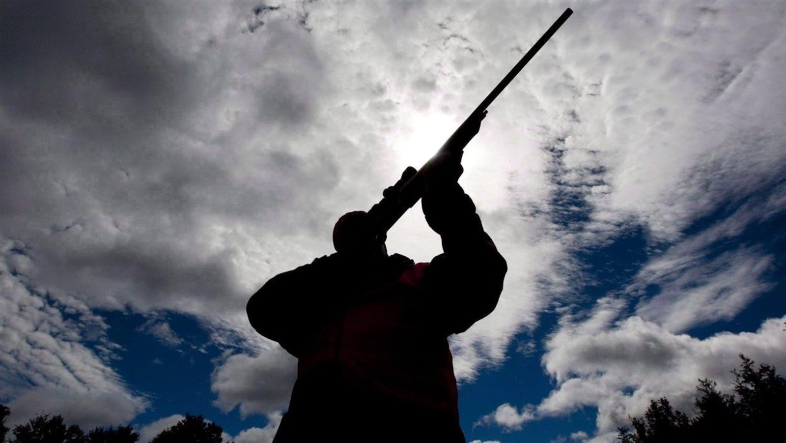 Une personne tient une arme d'épaule utilisée pour la chasse