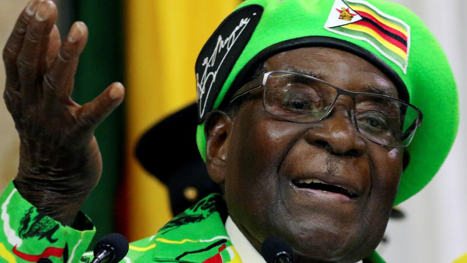 Robert Mugabe parle.