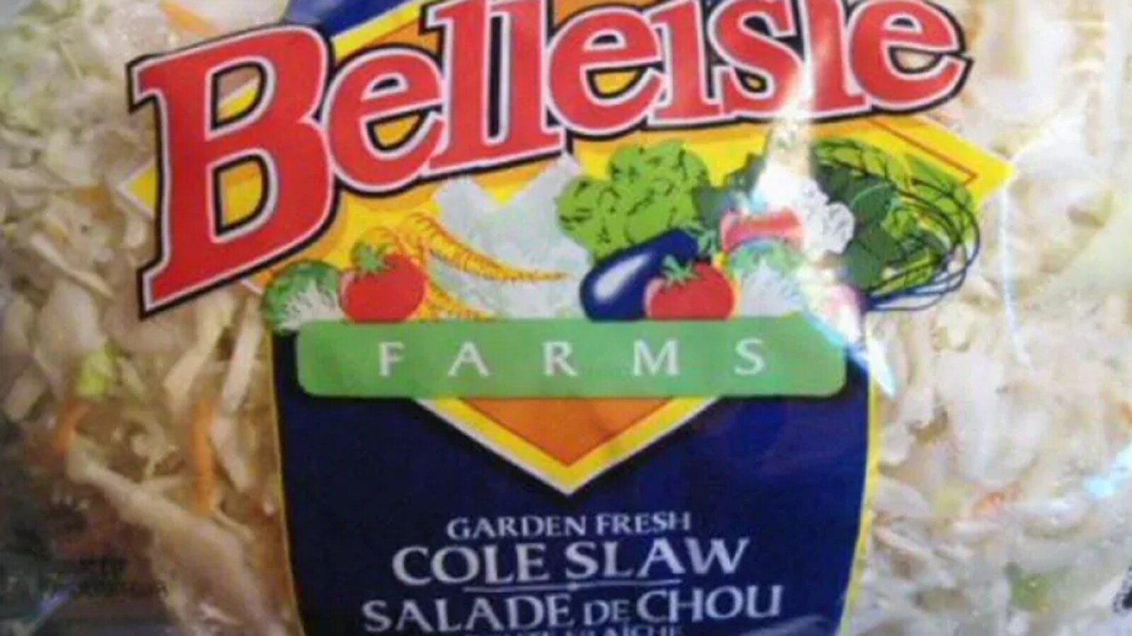 Le sac de salade de choux qui est l'objet d'un rappel.