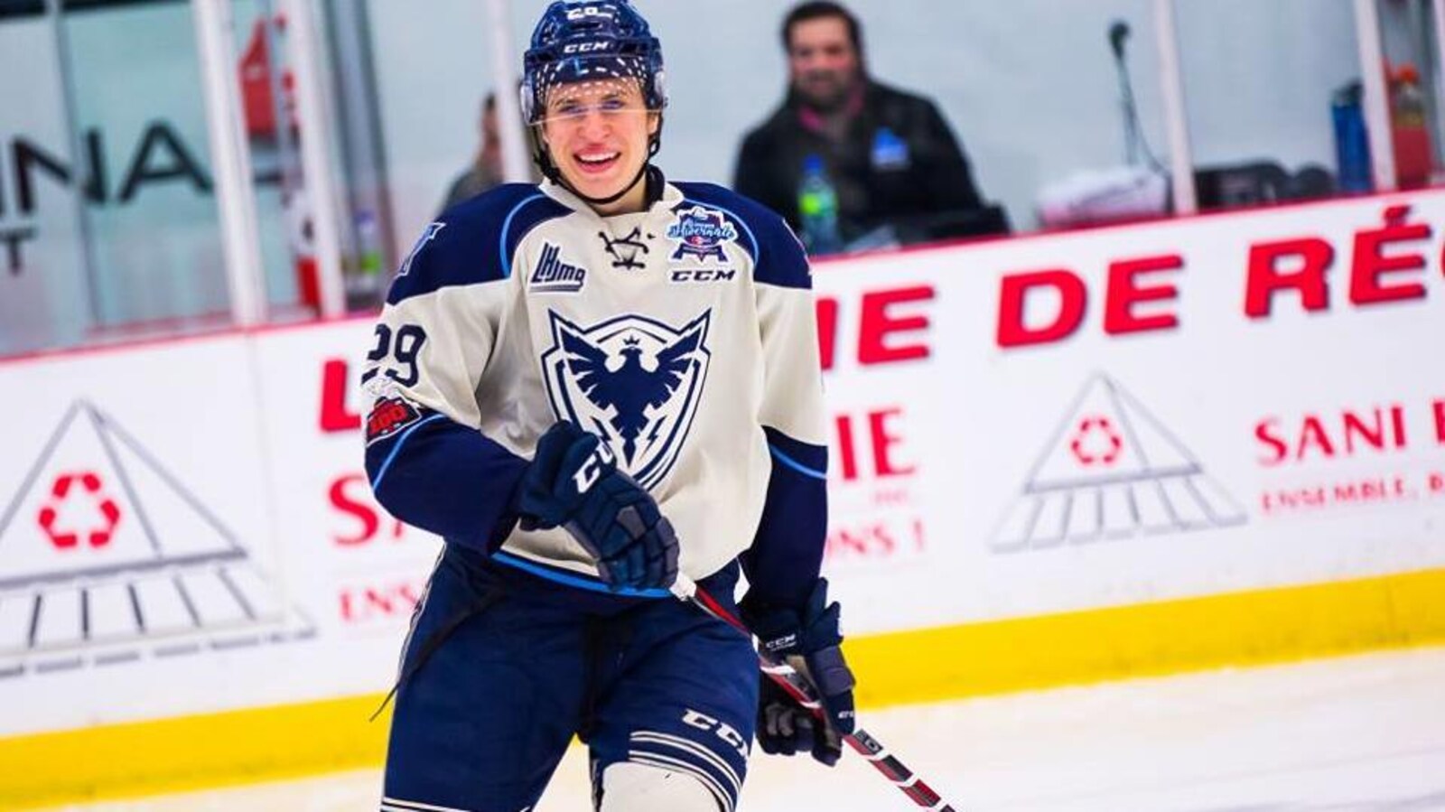 Samuel Poulin sur la glace