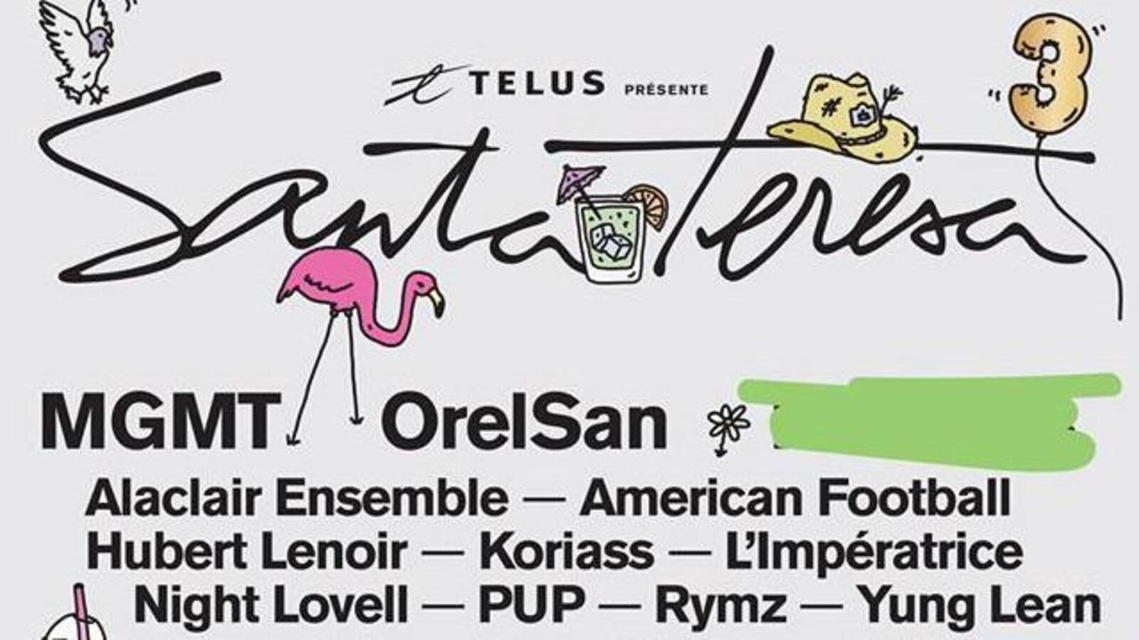 L'affiche du festival, où figurent des dizaines d'artistes.