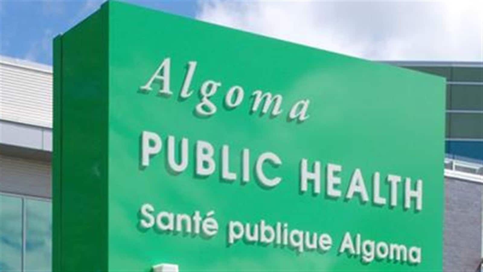 Pancarte extérieure Santé publique Algoma