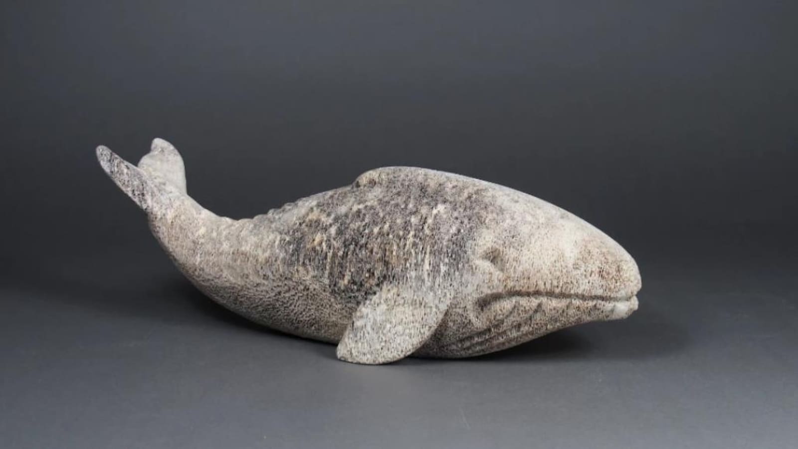 Sculpture baleine de Norman Young, 1985, en os de baleine