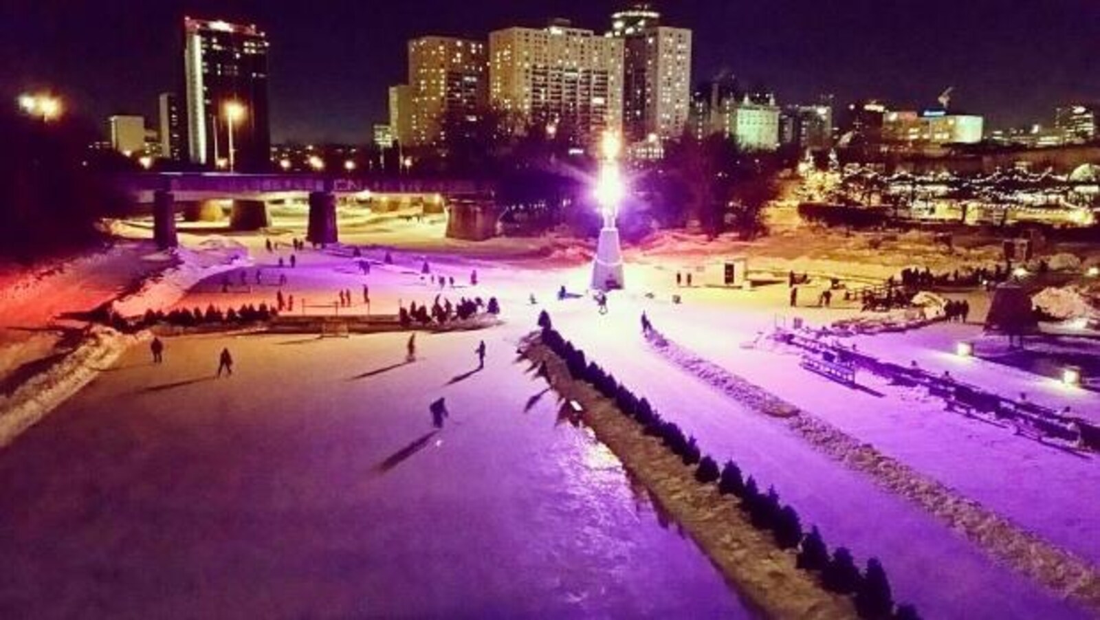 Plan aérien du sentier d'hiver