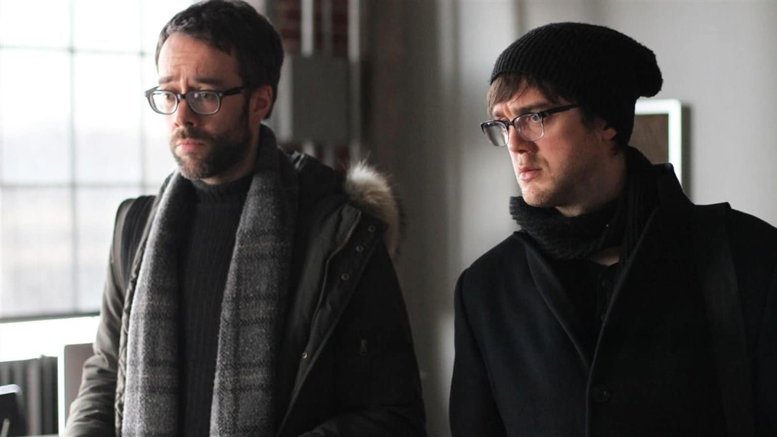 François Létourneau et Vincent-Guillaume Otis dans une scène de « Série noire »