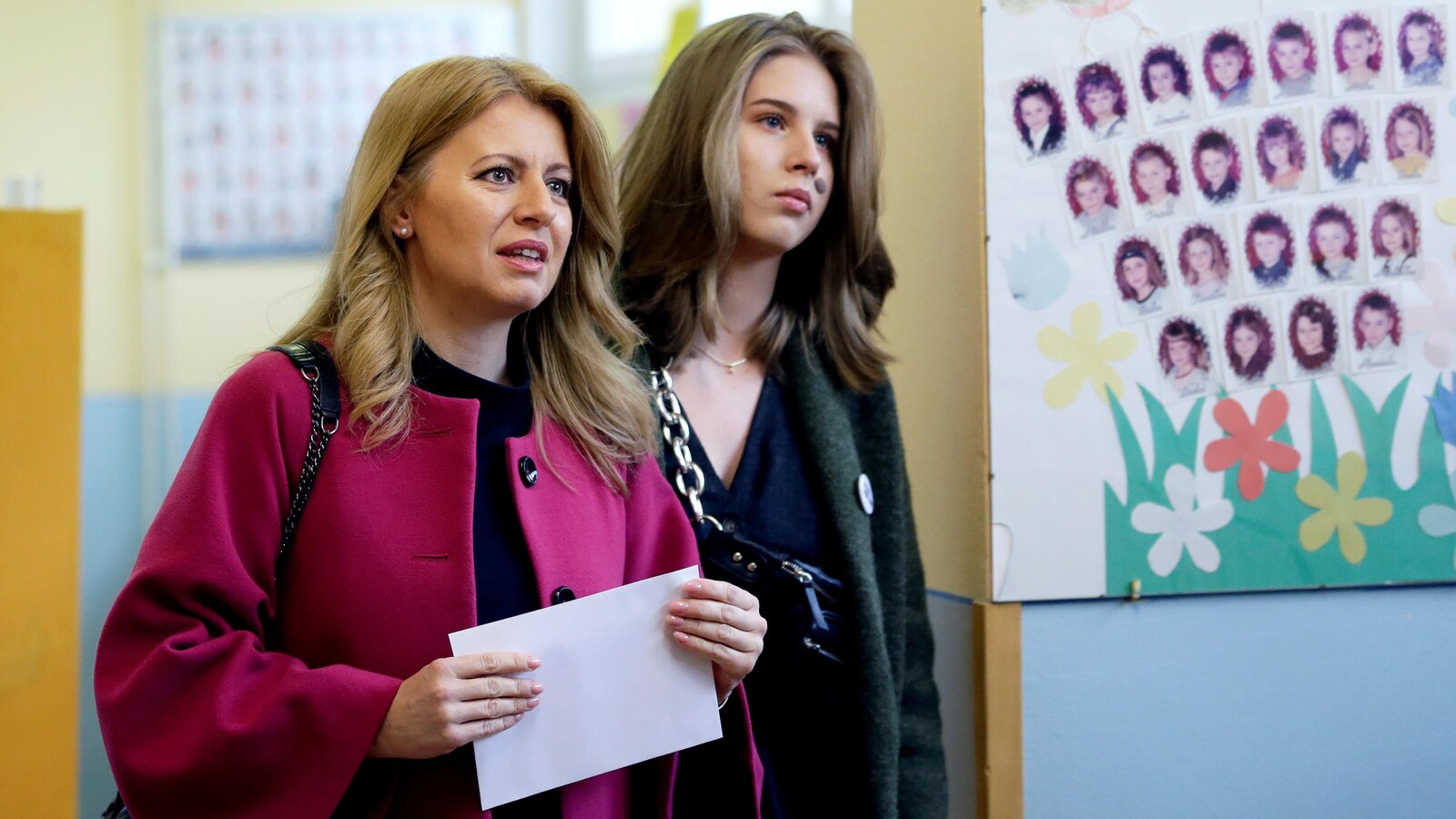 La candidate à la présidentielle Zuzana Caputova au premier tour de l'élection en Slovaquie.