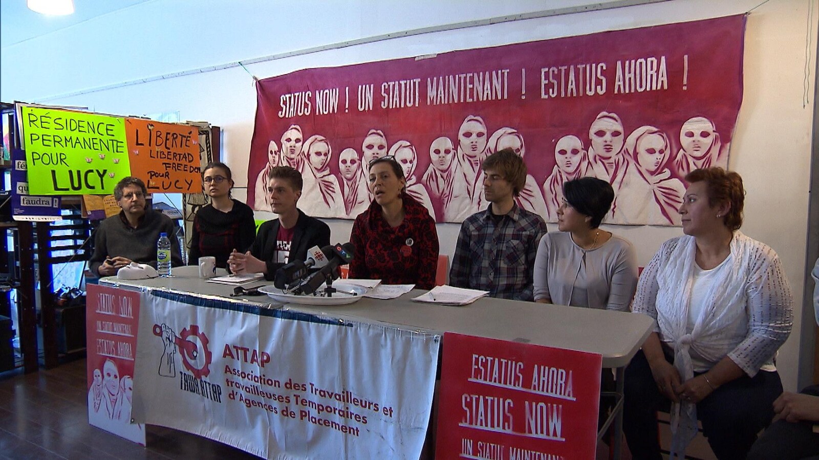 En conférence de presse dimanche, l'organisme Solidarité sans frontières interpellait les autorités au sujet du statut de Lucy Francineth Granados.