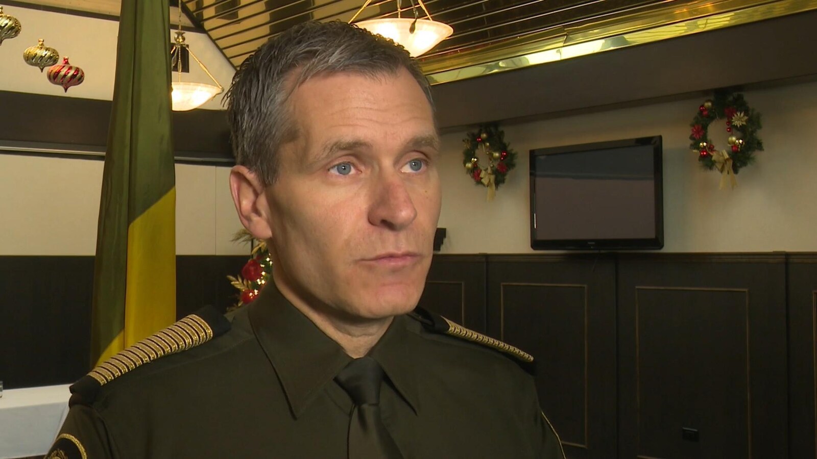 Le directeur général de la Sûreté du Québec, Martin Prud'homme, lors d'une entrevue